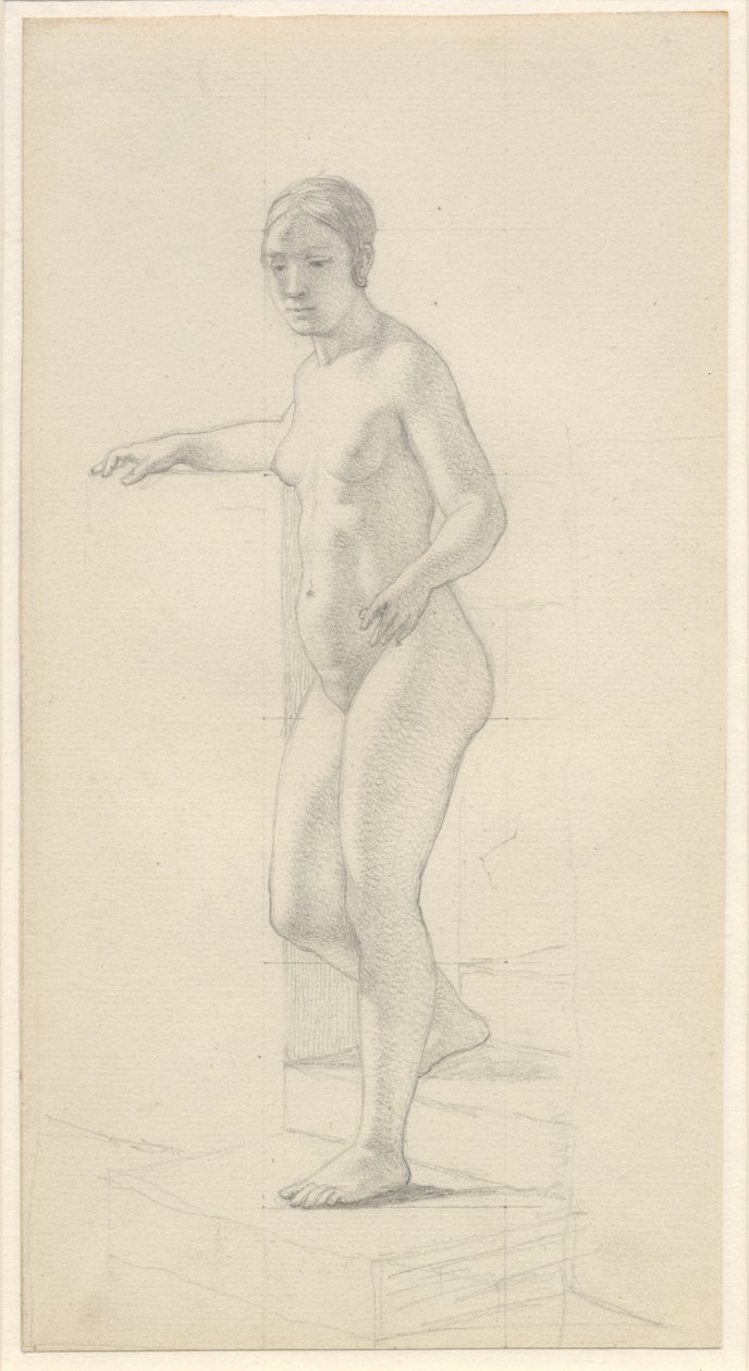 Modelo femenina de pie de Christoffer Wilhelm Eckersberg