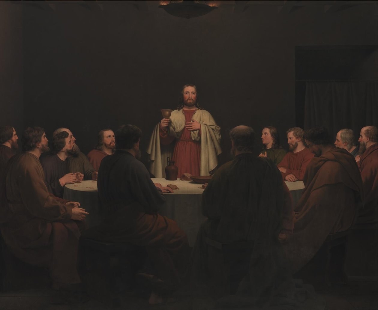 La última cena. Retablo de Christoffer Wilhelm Eckersberg