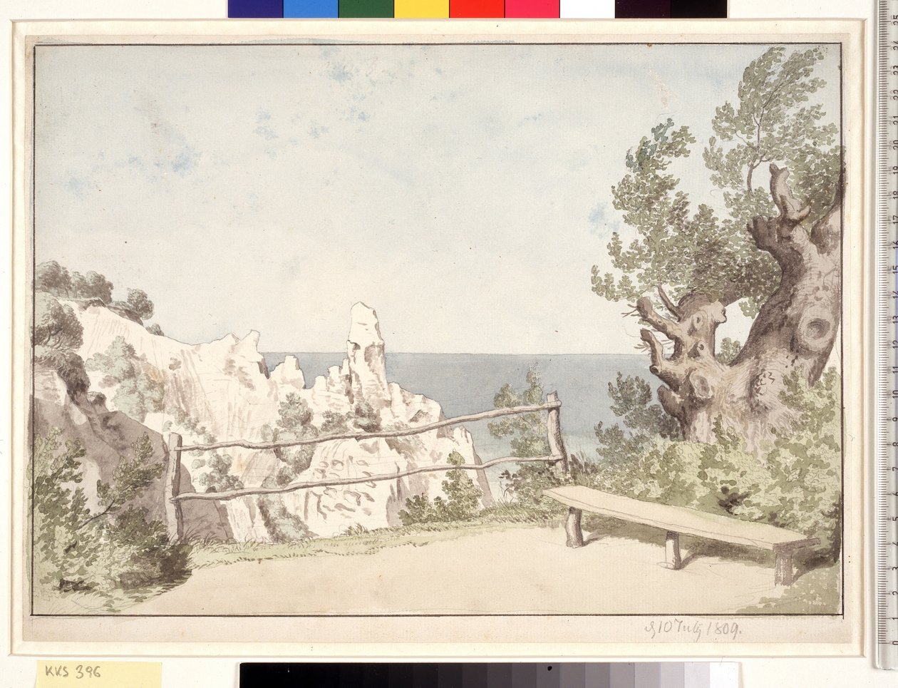 Vista desde Møns Klint en Sommerspiret de Christoffer Wilhelm Eckersberg