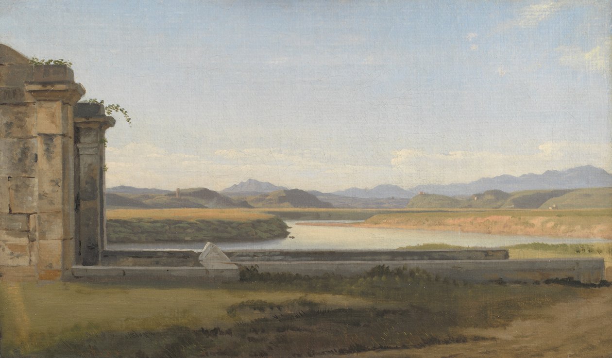 Vista desde la Fontana Acetosa, Roma de Christoffer Wilhelm Eckersberg