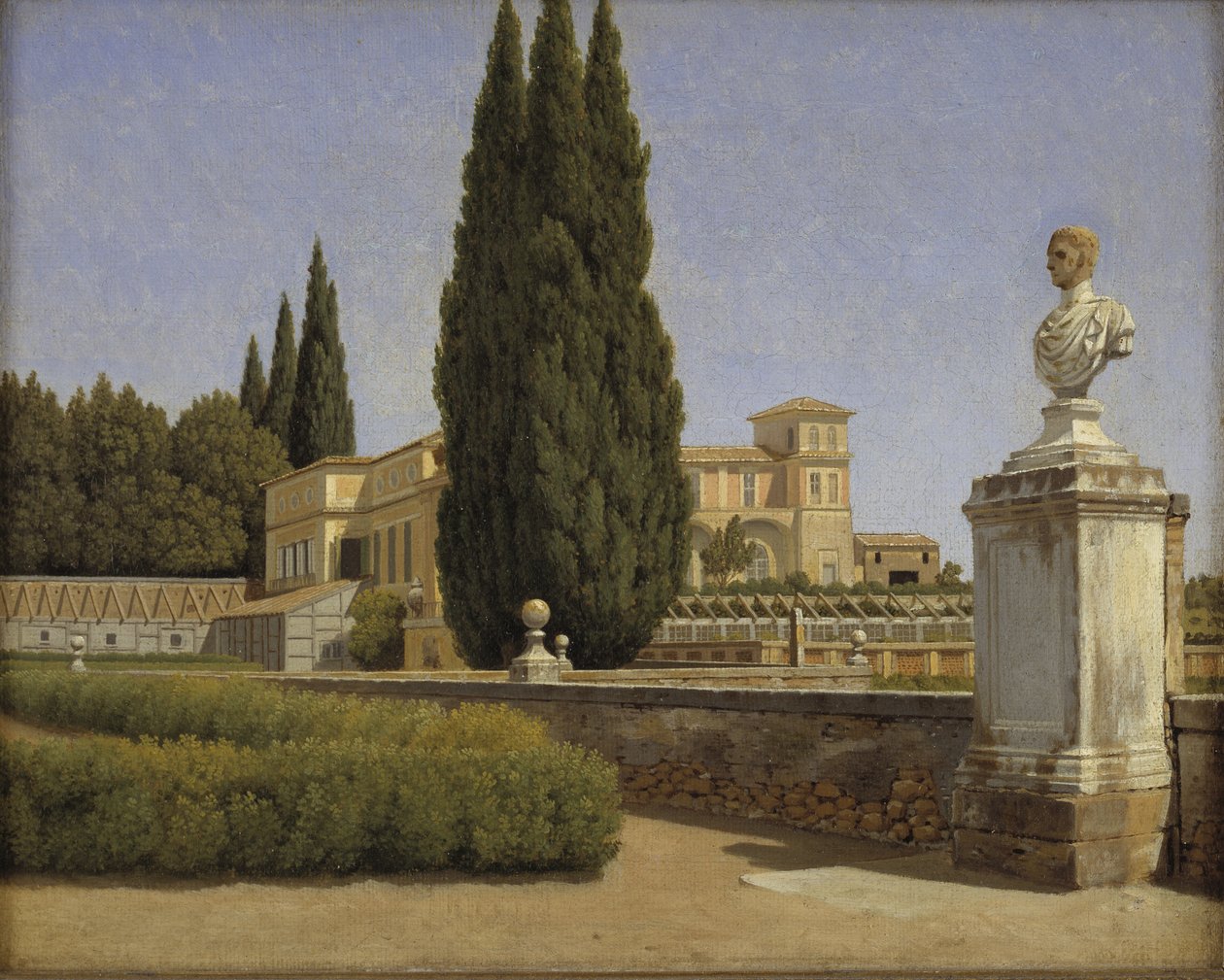 Vista de los jardines de la Villa Albani. Roma de Christoffer Wilhelm Eckersberg