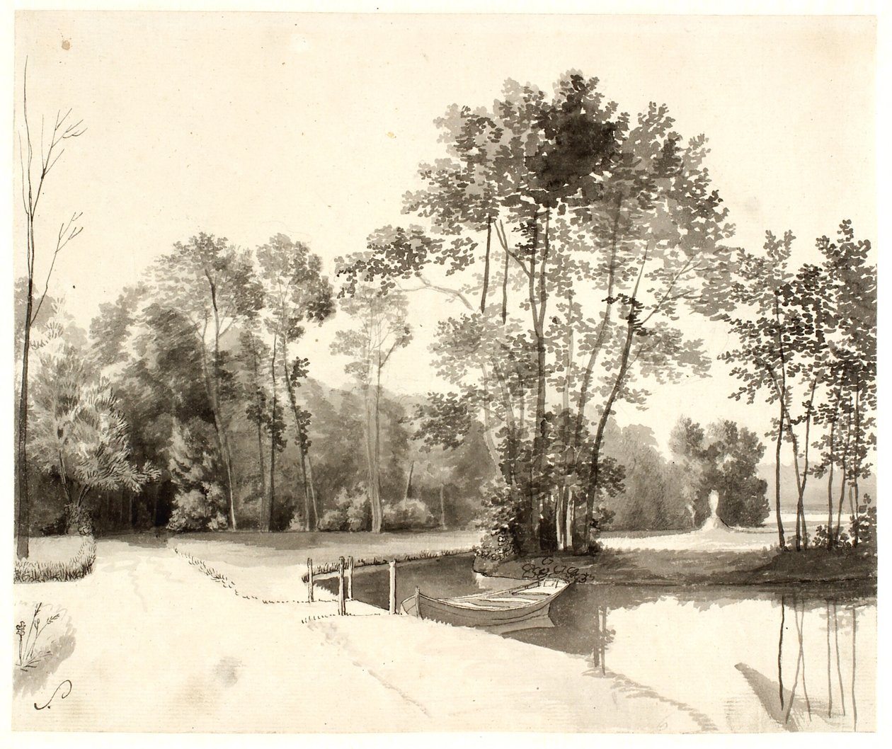 Vista del jardín de Sanderumgaard de Christoffer Wilhelm Eckersberg