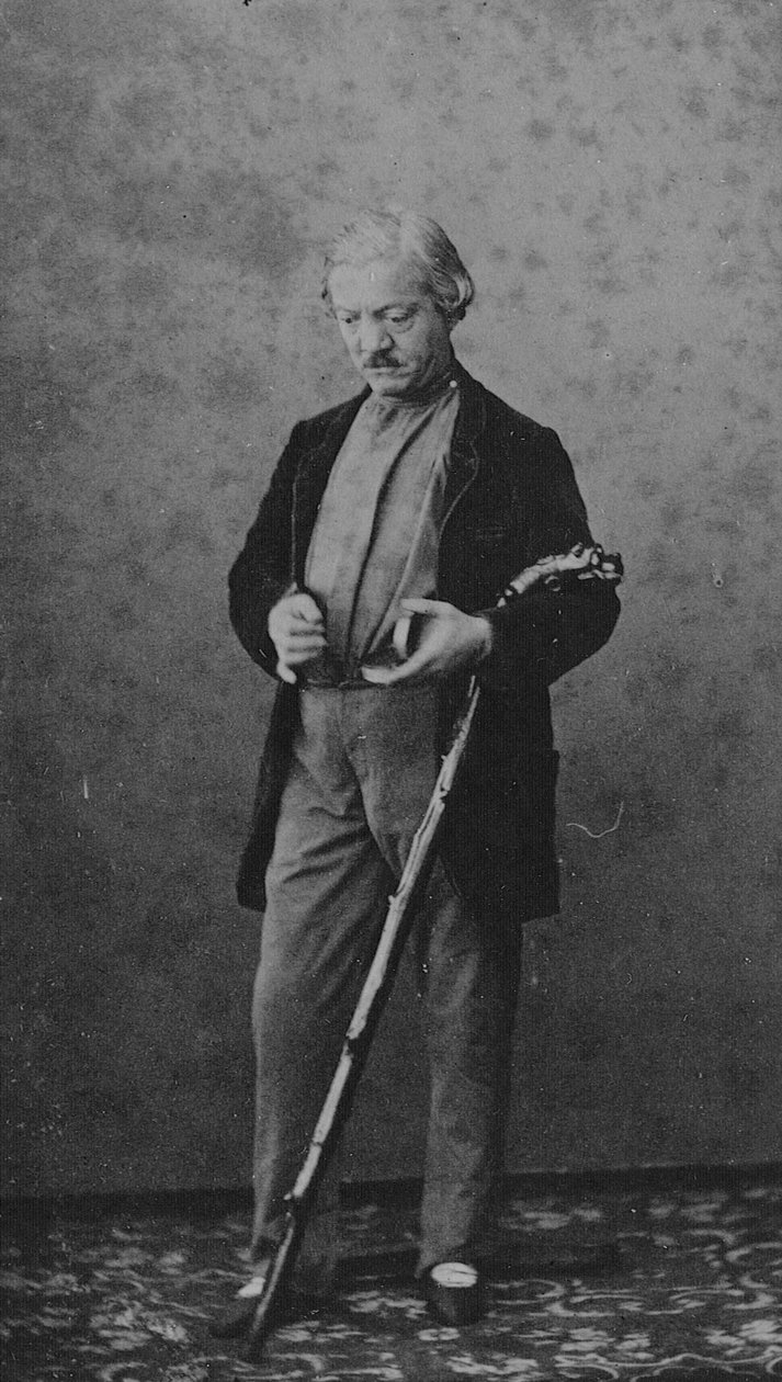 Carte de visite de Jules Perrot (foto en b/n) de C. Bergamasco
