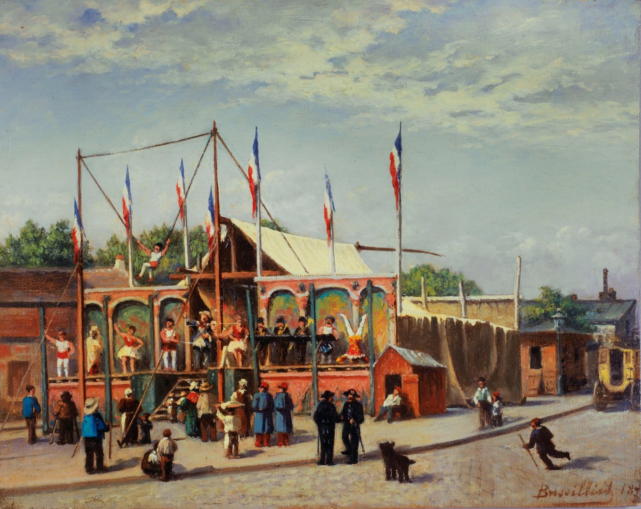 La carpa del luchador Dubois, bulevar de la Villette de C. Bussilliet