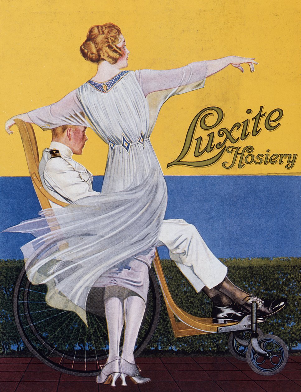 Anuncio de medias Luxite, de la revista Vogue, 1919 de C. Coles Phillips
