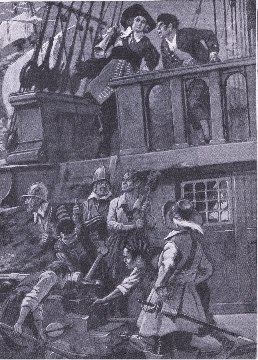 How General Blake fought naval battles, ilustración de 