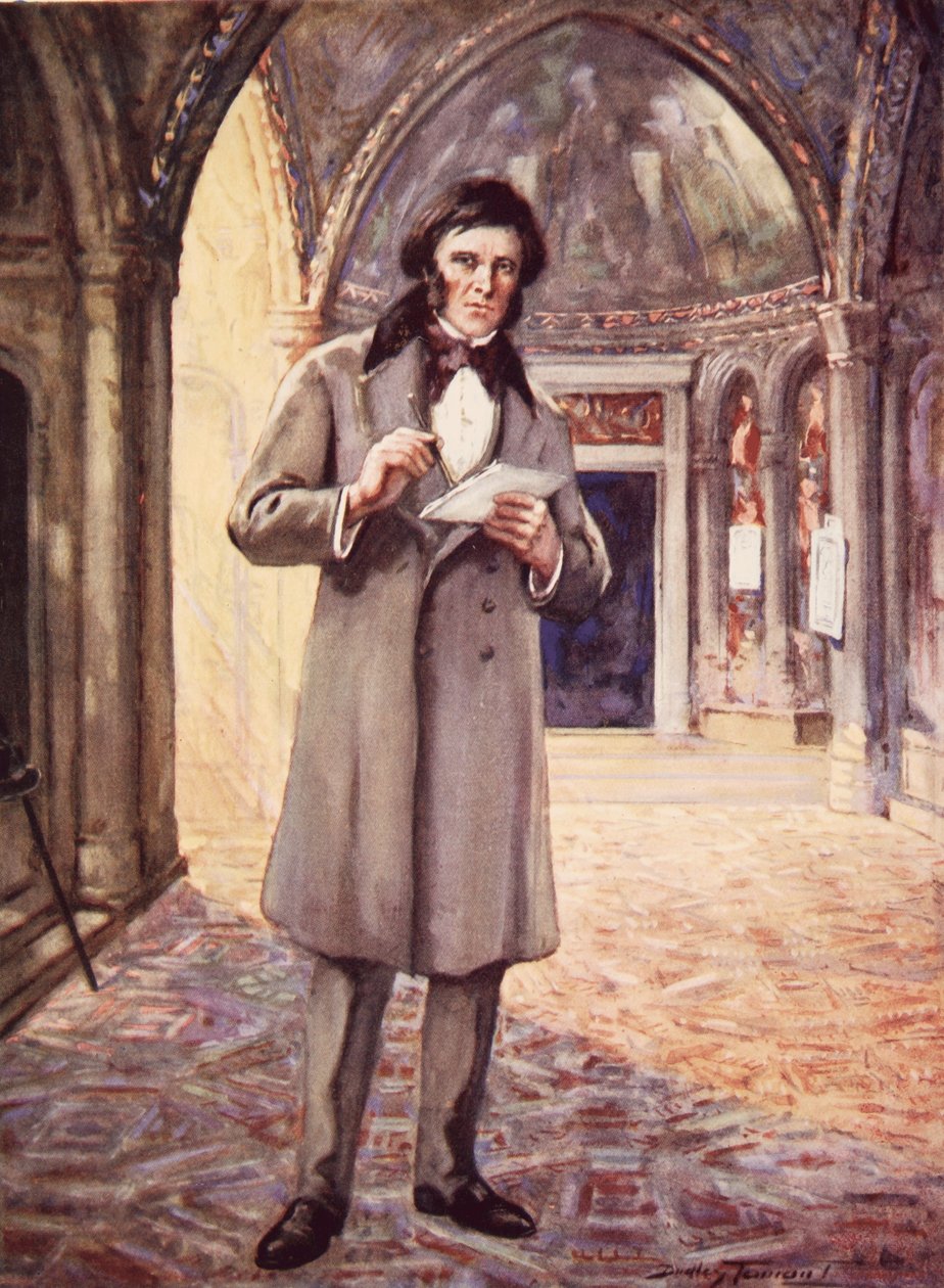 John Ruskin en Venecia (litografía en color) de C. Dudley Tennant