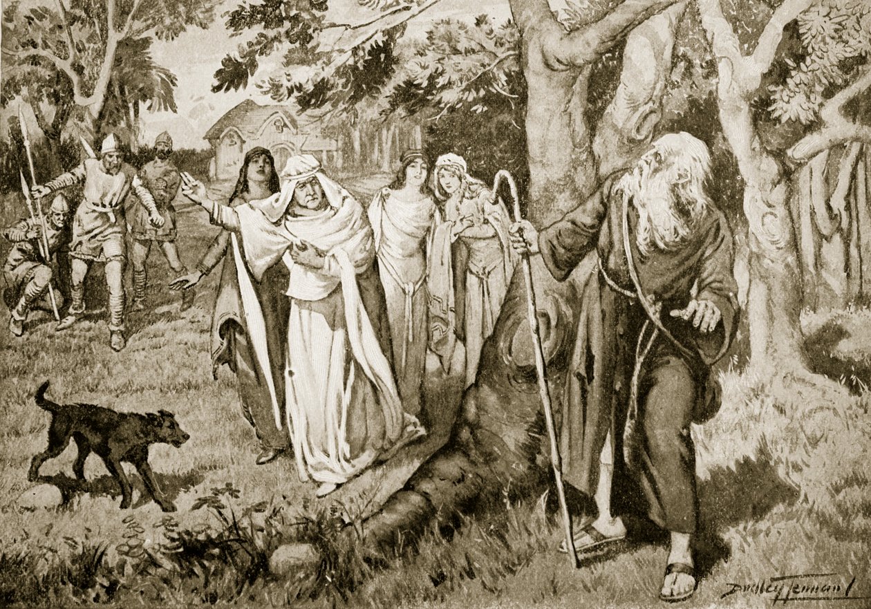 El encuentro de Kenneth y Fenella, 993, ilustración de "Hutchinson