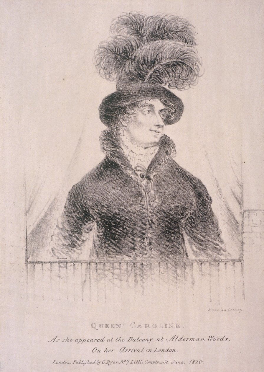 Carolina, consorte de Jorge IV, 1820 de C Dyer