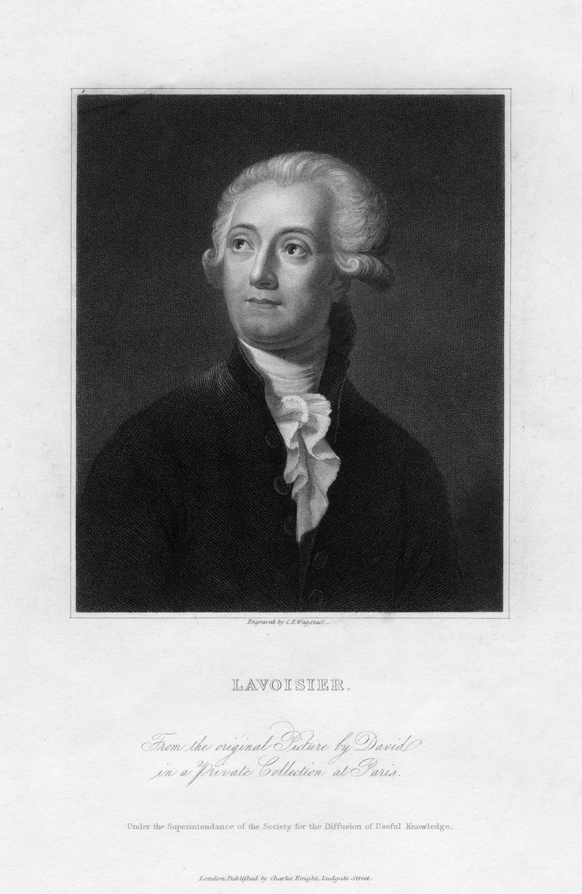 Antoine Lavoisier, químico francés del siglo XVIII, siglo XIX de C. E. Wagstaff