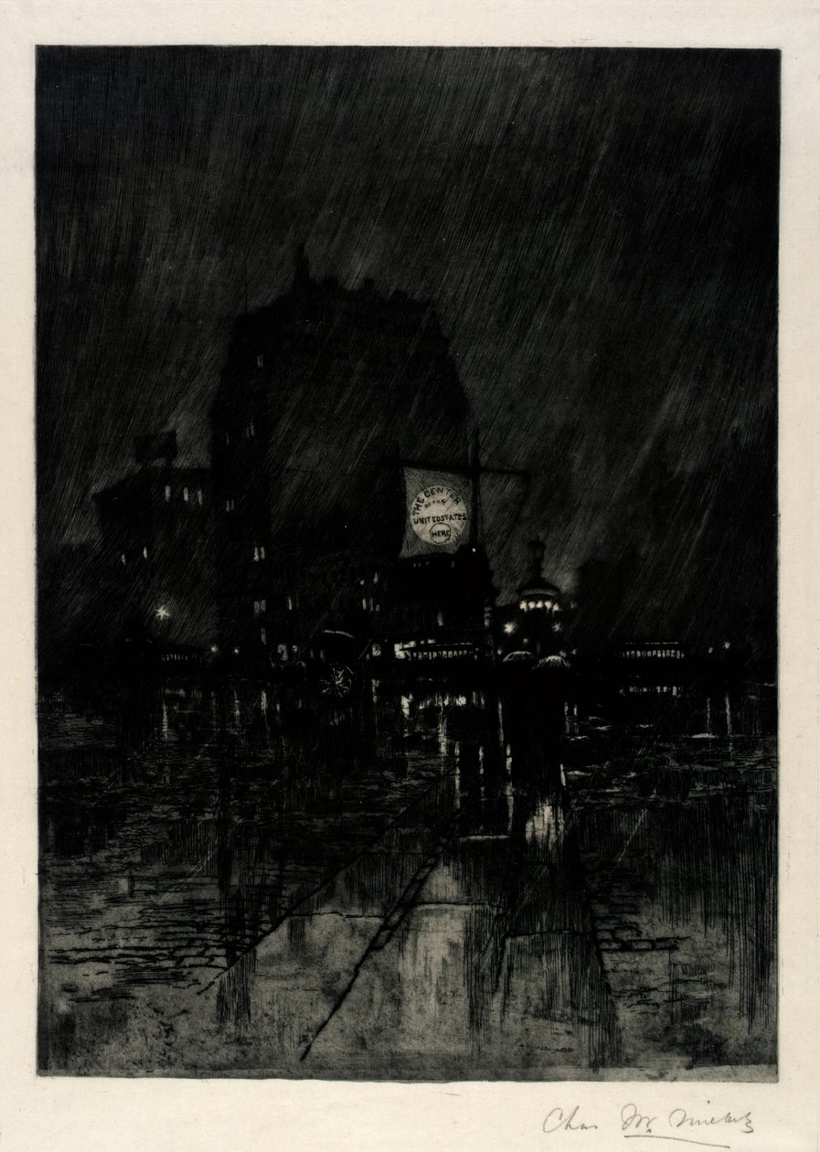 Noche lluviosa, Madison Square de C. F. William Mielatz