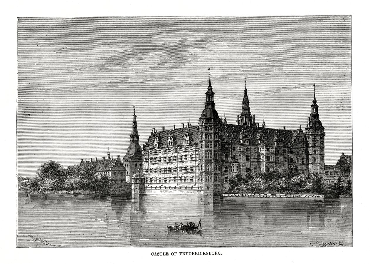 Castillo de Frederiksborg, Copenhague, Dinamarca, 1879 de C. Laplante