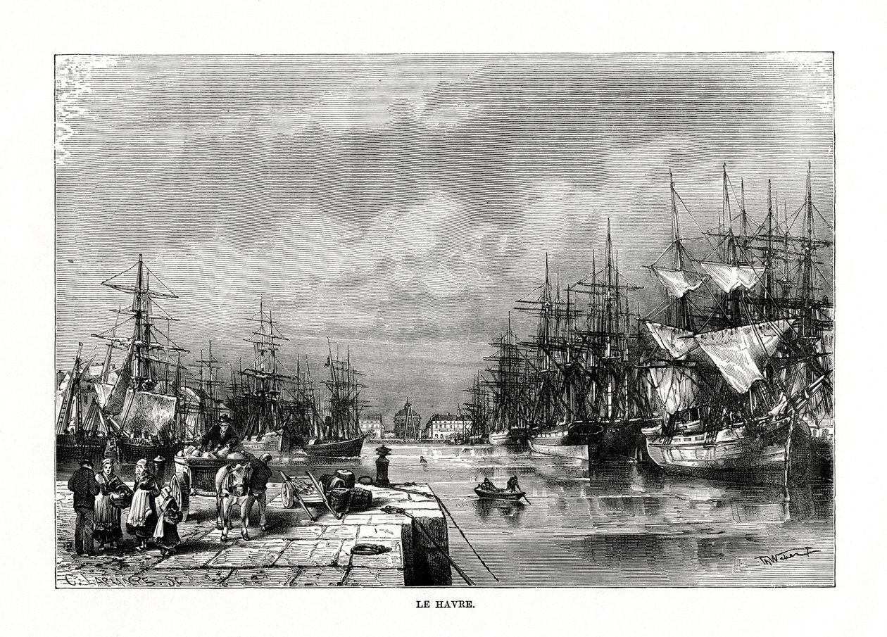 Le Havre, Normandía, norte de Francia, 1879 de C. Laplante
