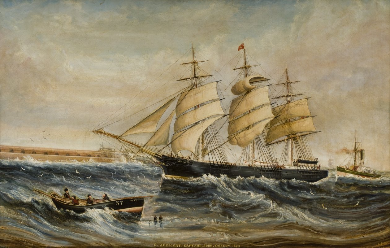 El Agincourt entrando en el Tyne de C. Robinson