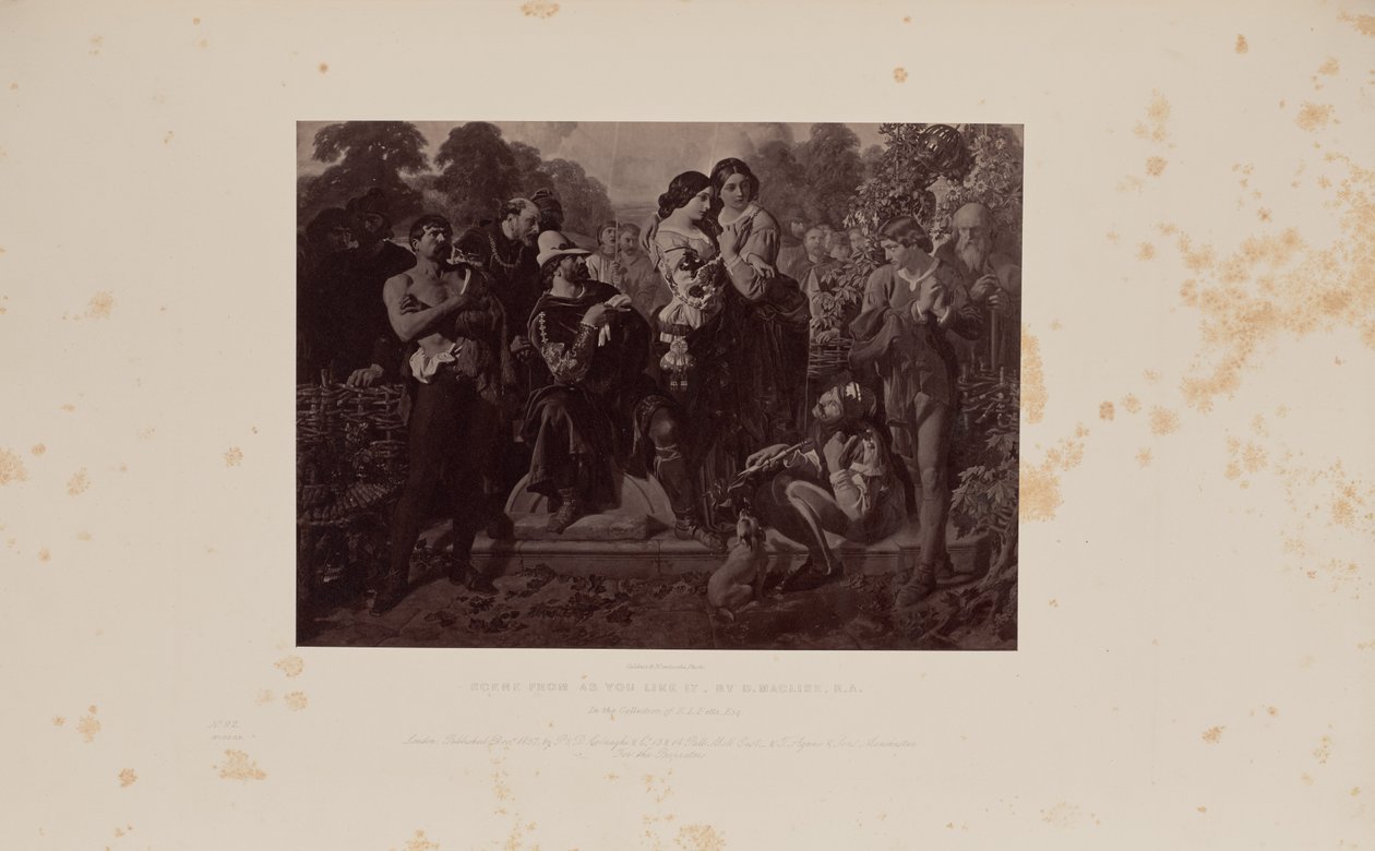 Escena de Como gustéis, de D. Maclise, R.A. de Caldesi and Montecchi