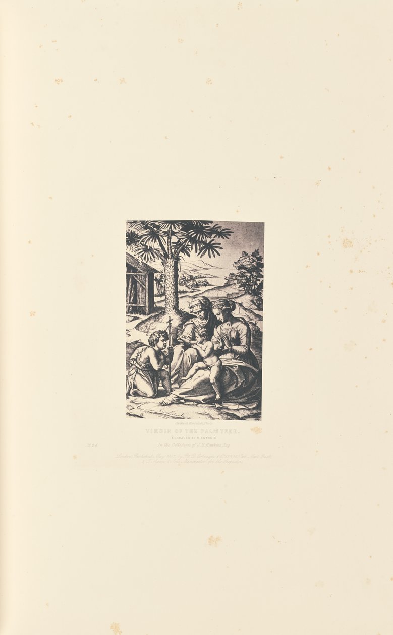 Virgen de la Palmera, grabado por M. Antonio de Caldesi and Montecchi