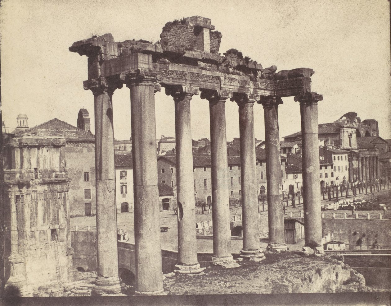 Templo de la Concordia, Roma, 1850s de Calvert Jones