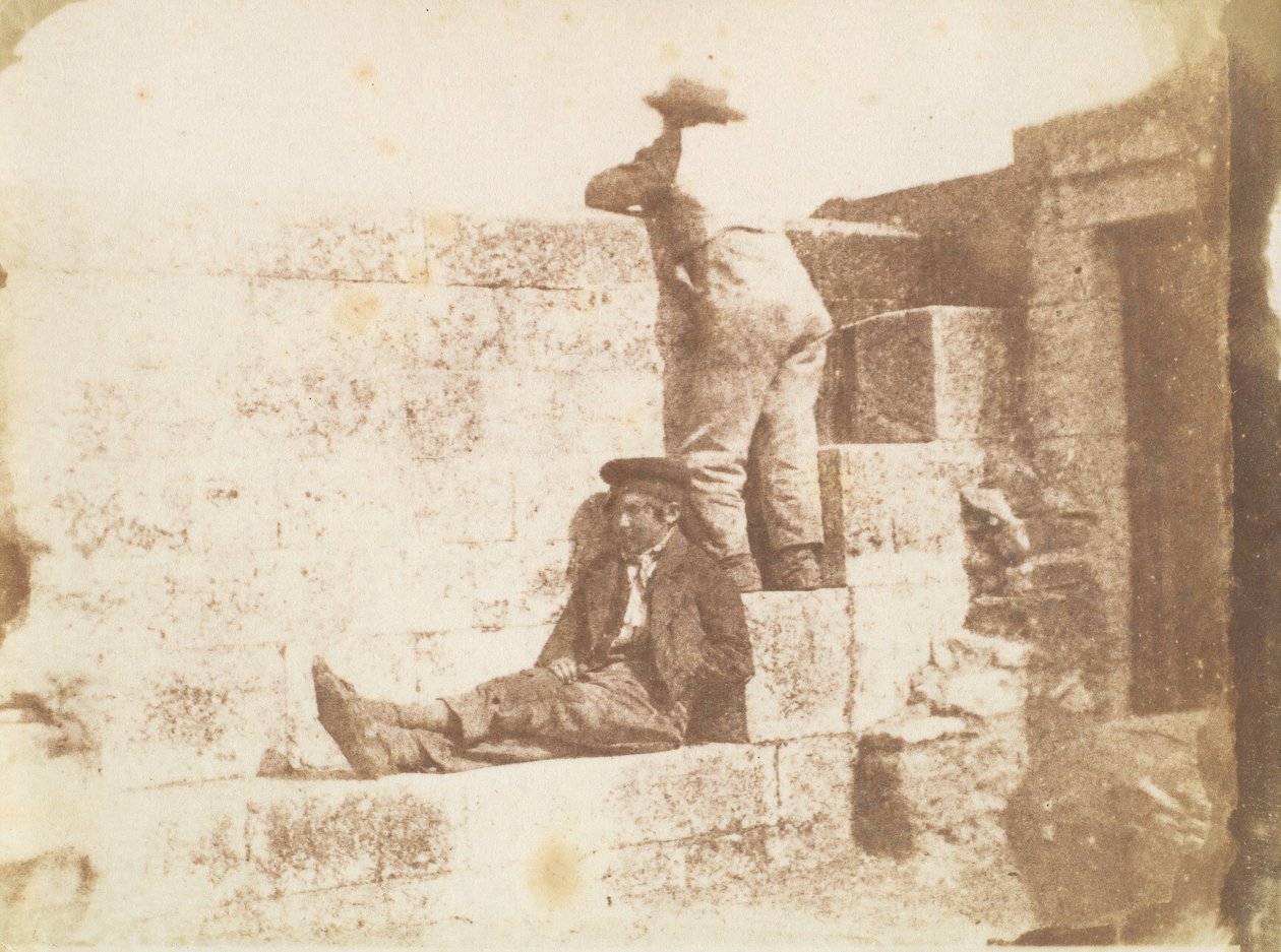 Dos Jóvenes Descansando en un Muelle, finales de 1840 de Calvert Jones