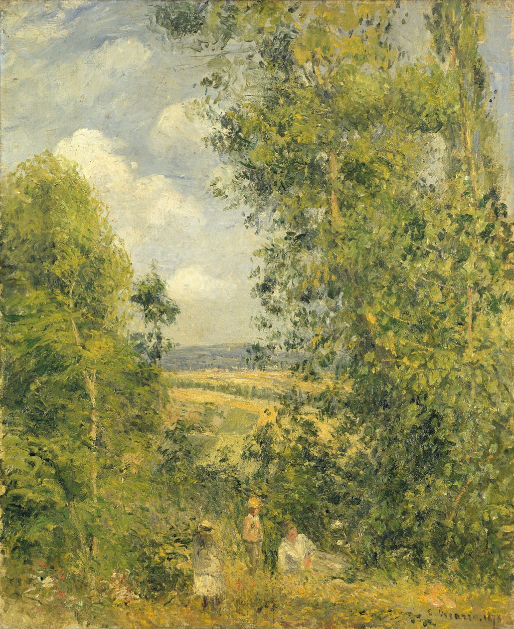 Un descanso en el prado, 1878 de Camille Jacob Pissarro
