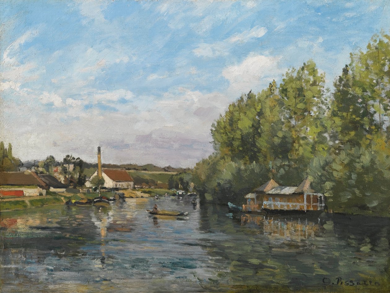 El Sena en Port-Marly de Camille Jacob Pissarro