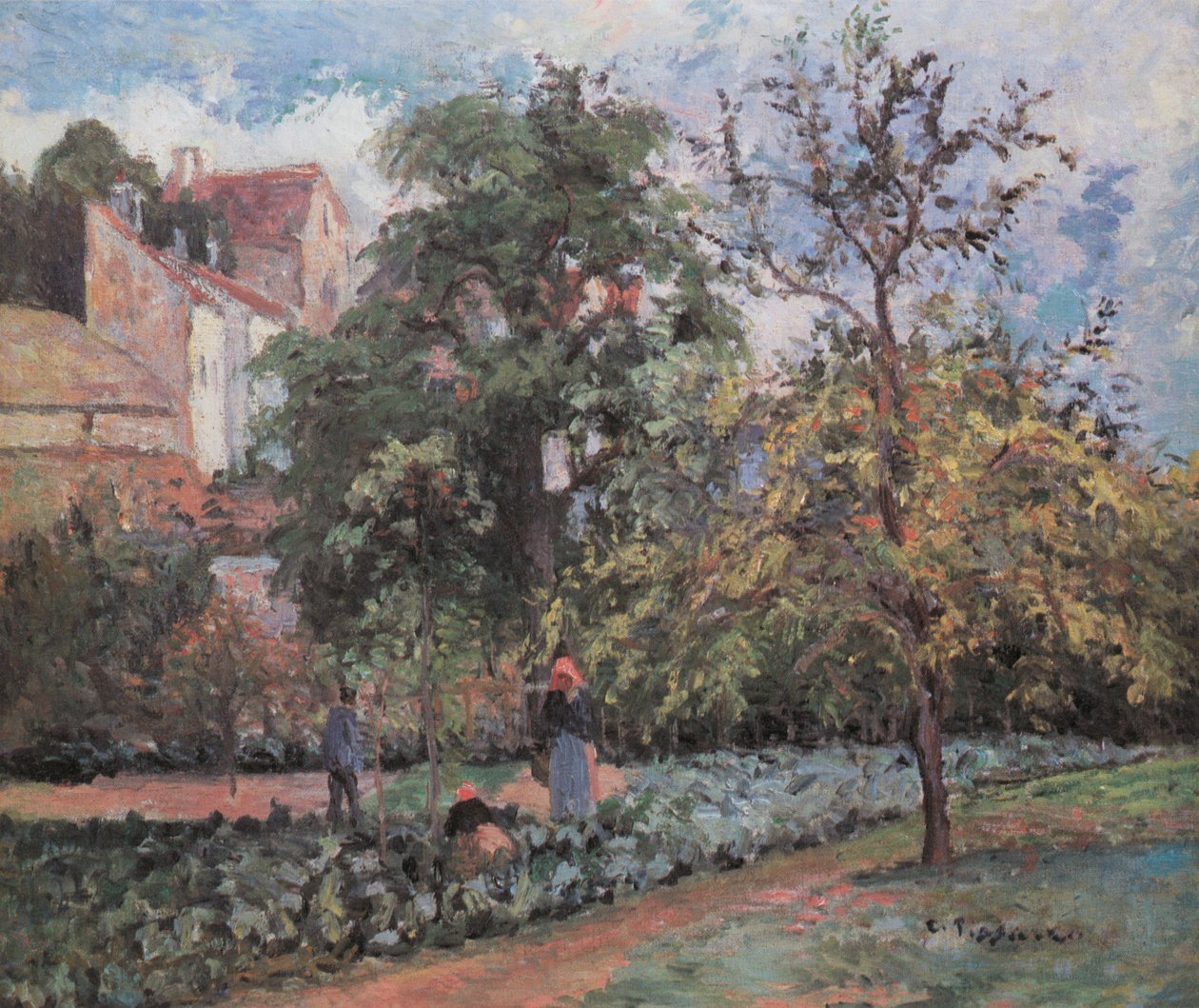 El huerto en Maubuisson, Pontoise de Camille Jacob Pissarro