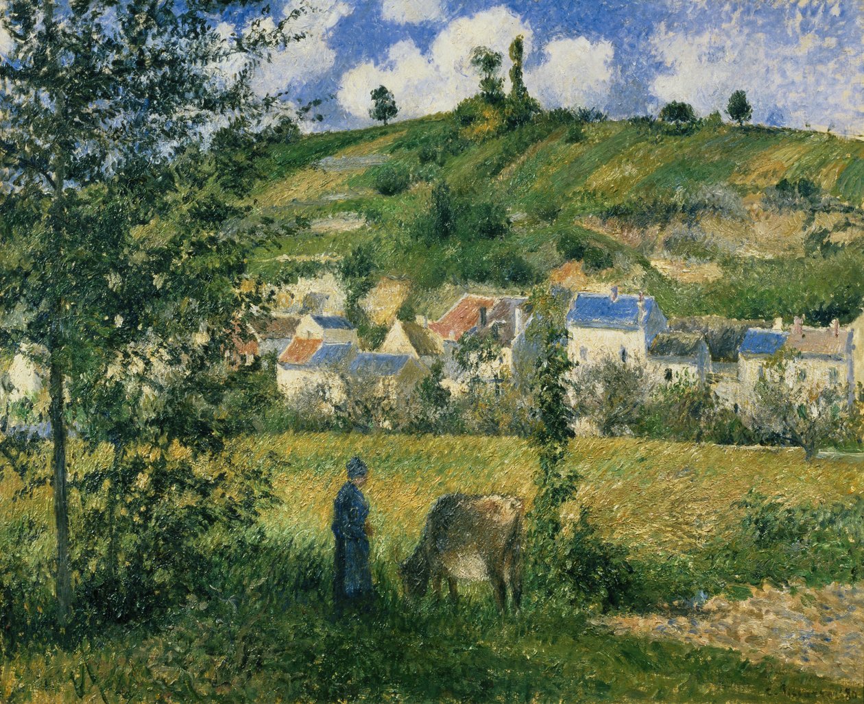 Paisaje en Chaponval, 1880 de Camille Jacob Pissarro