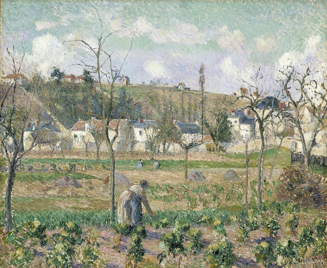 El Jardín de Maubuisson, Pontoise, la Madre Bellette de Camille Jacob Pissarro
