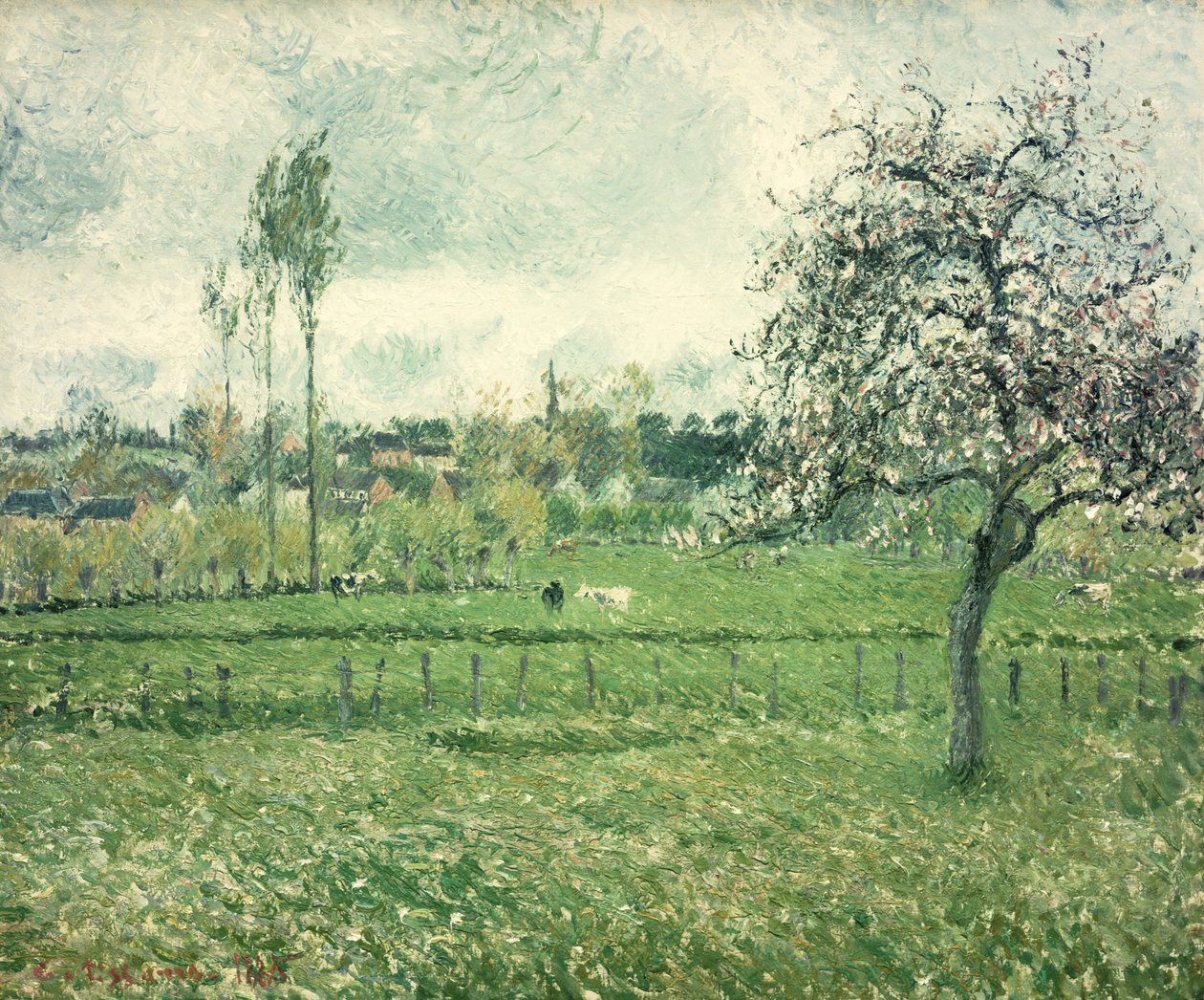 Pradera en Eragny, 1885 de Camille Jacob Pissarro