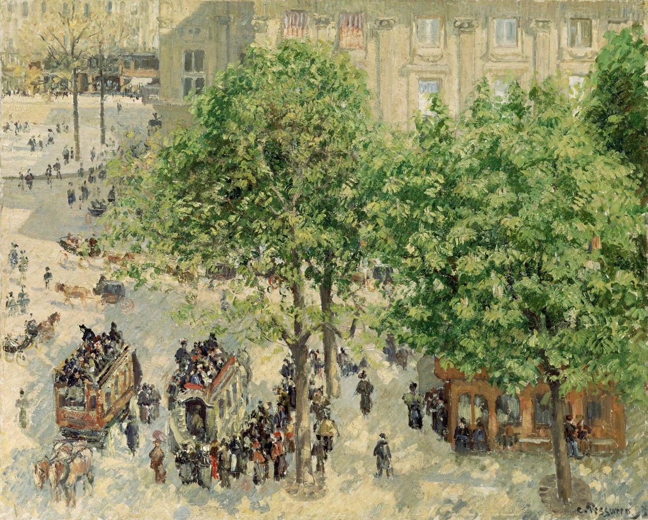 Place du Theatre-Francais, primavera, 1898 de Camille Jacob Pissarro