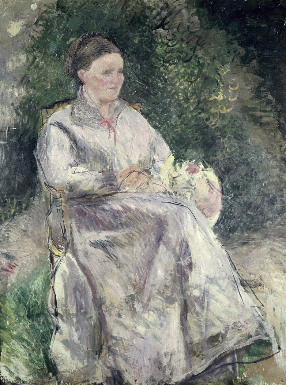 Retrato de Julie Velay, esposa del artista, c.1874 de Camille Jacob Pissarro