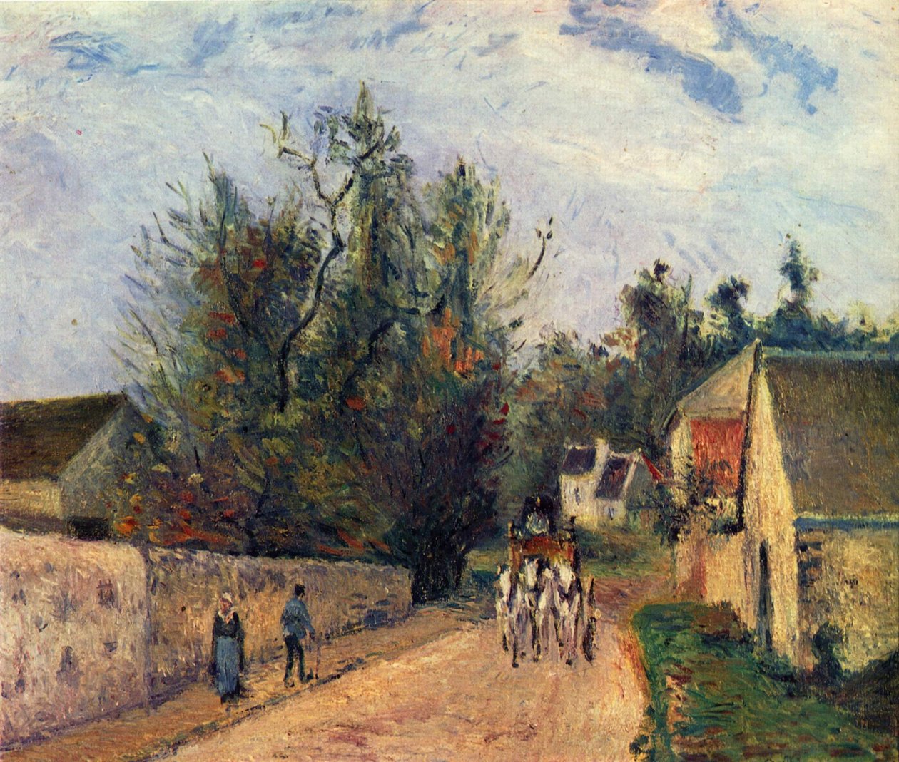 Diligencia hacia Ennery de Camille Jacob Pissarro