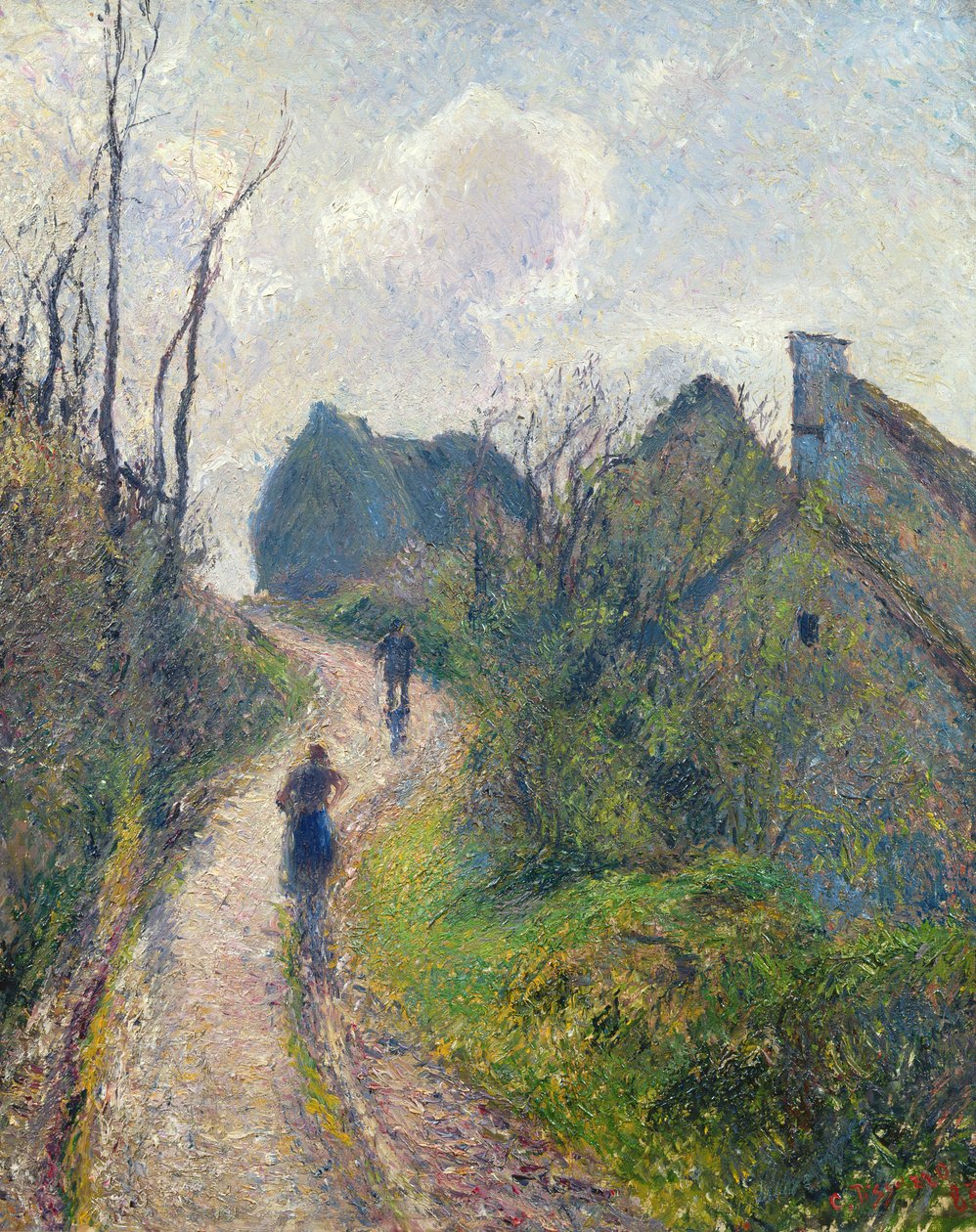 Camino subiendo a Osny, 1883 de Camille Jacob Pissarro