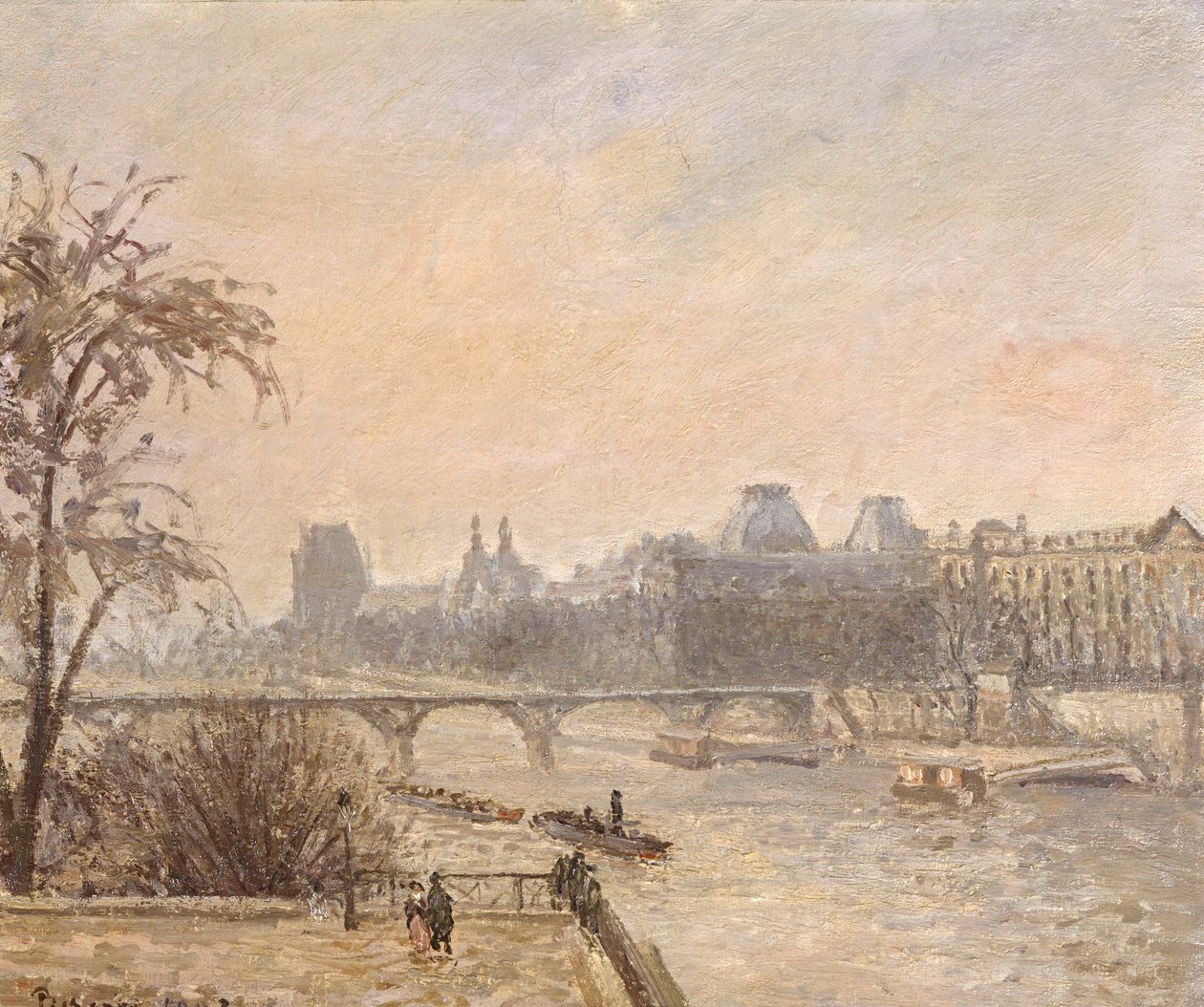 El Sena y el Louvre, 1903 de Camille Jacob Pissarro