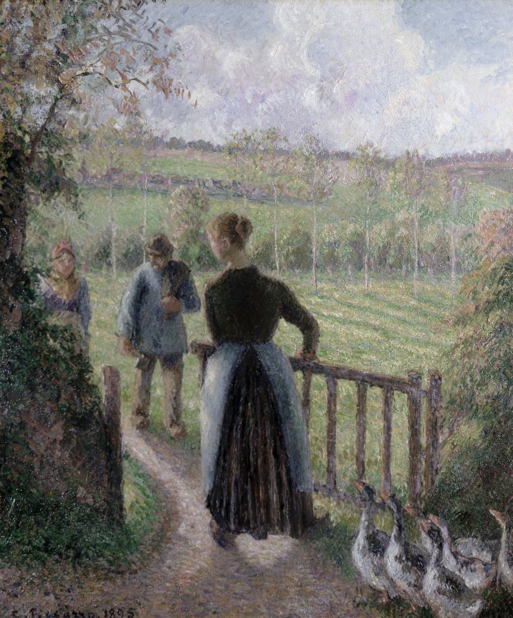 La mujer con los gansos, 1895 de Camille Jacob Pissarro