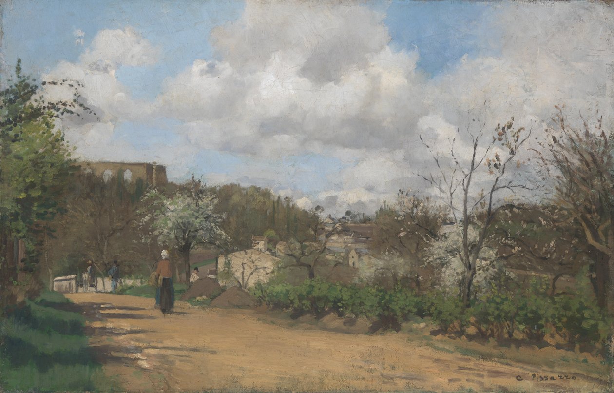 Vista desde Louveciennes, 1869-70 de Camille Jacob Pissarro
