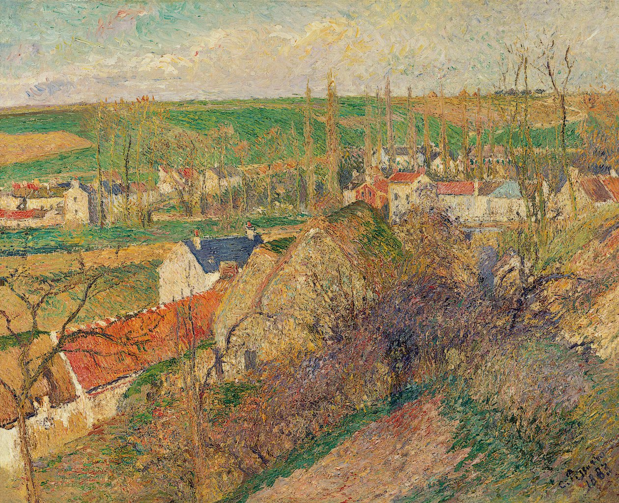 Vista del pueblo de Osny de Camille Jacob Pissarro