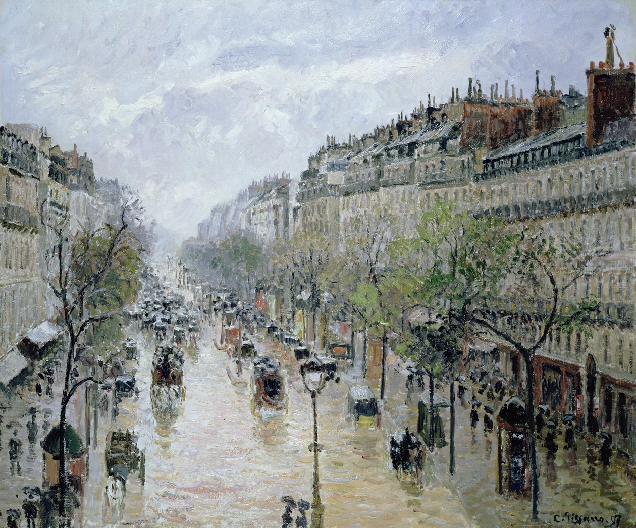 Boulevard Montmartre, 1897 de Camille Jacob Pissarro