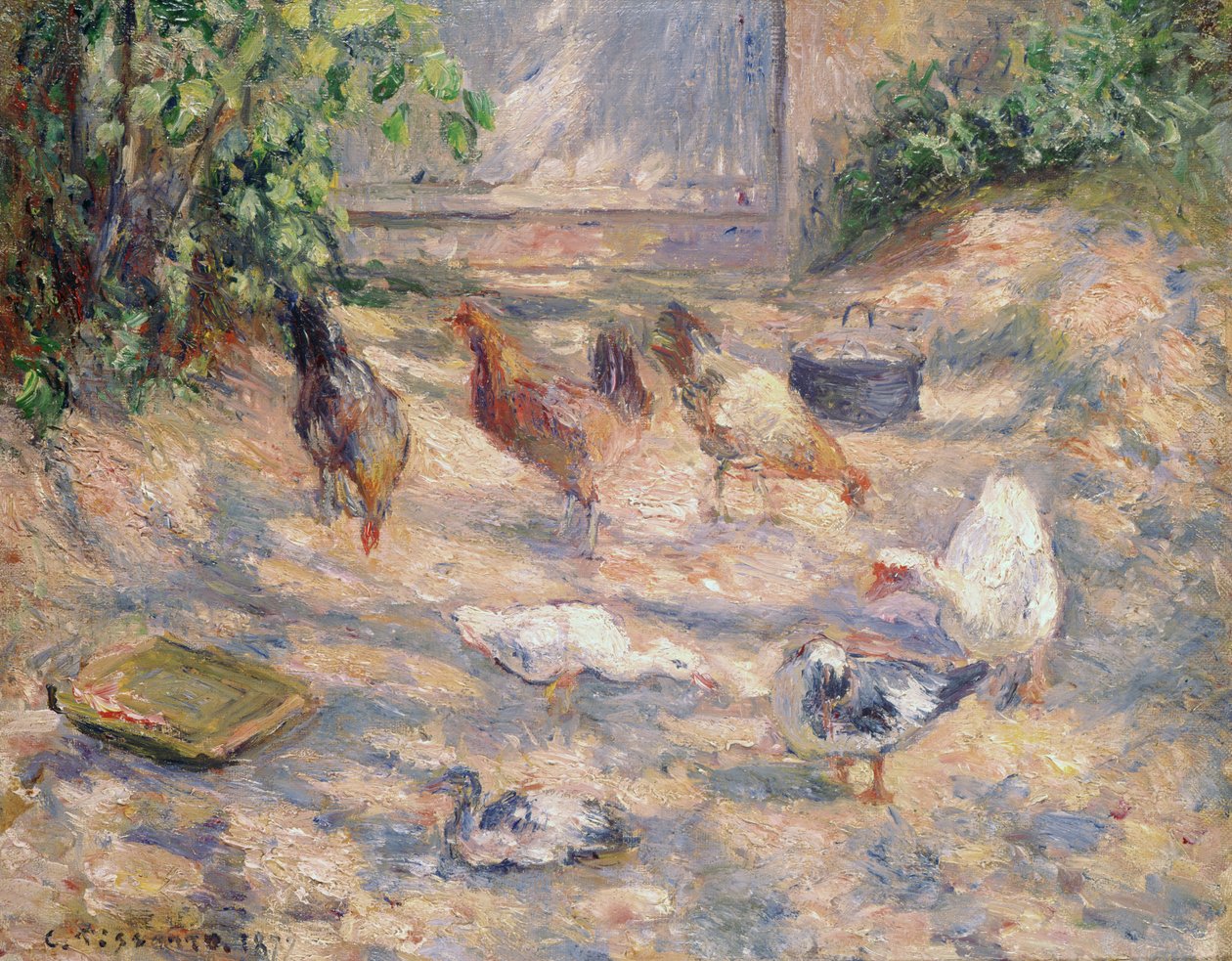 Granja en Pontoise, 1877 de Camille Jacob Pissarro