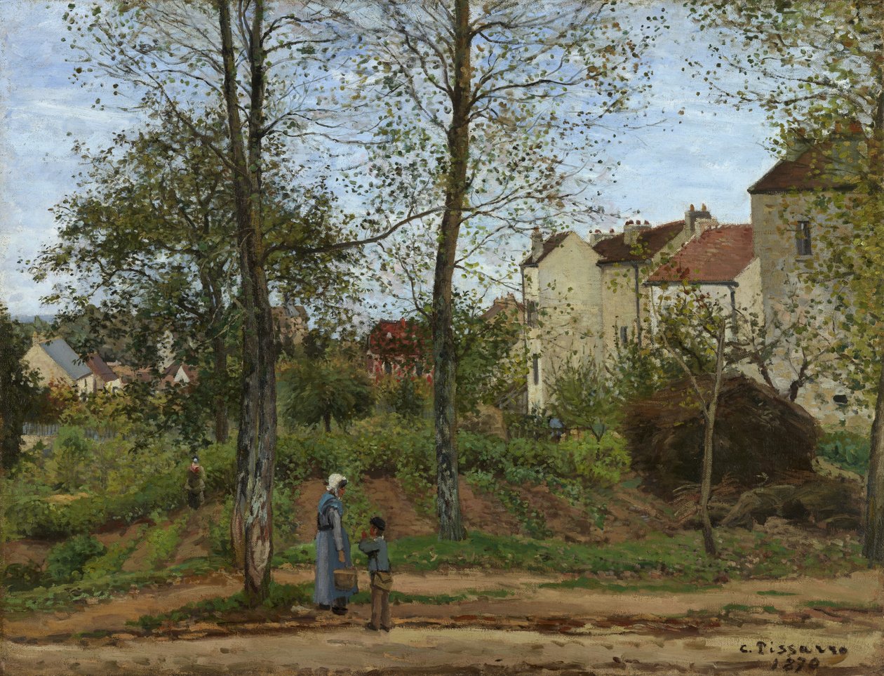 Casas en Bougival de Camille Jacob Pissarro