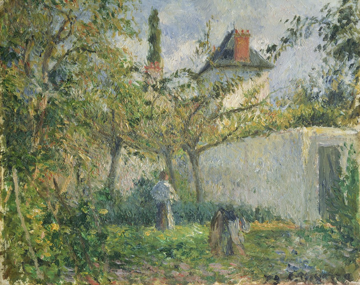 Huerto y Jardín de la Cocina, Pontoise, 1878 de Camille Jacob Pissarro