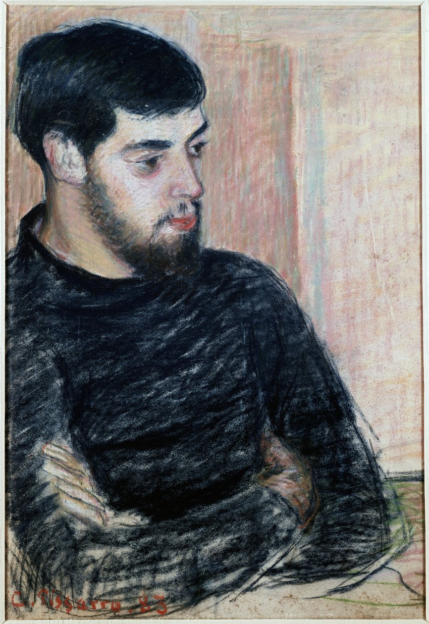 Retrato de Lucien Pissarro (1863-1944), 1883 de Camille Jacob Pissarro