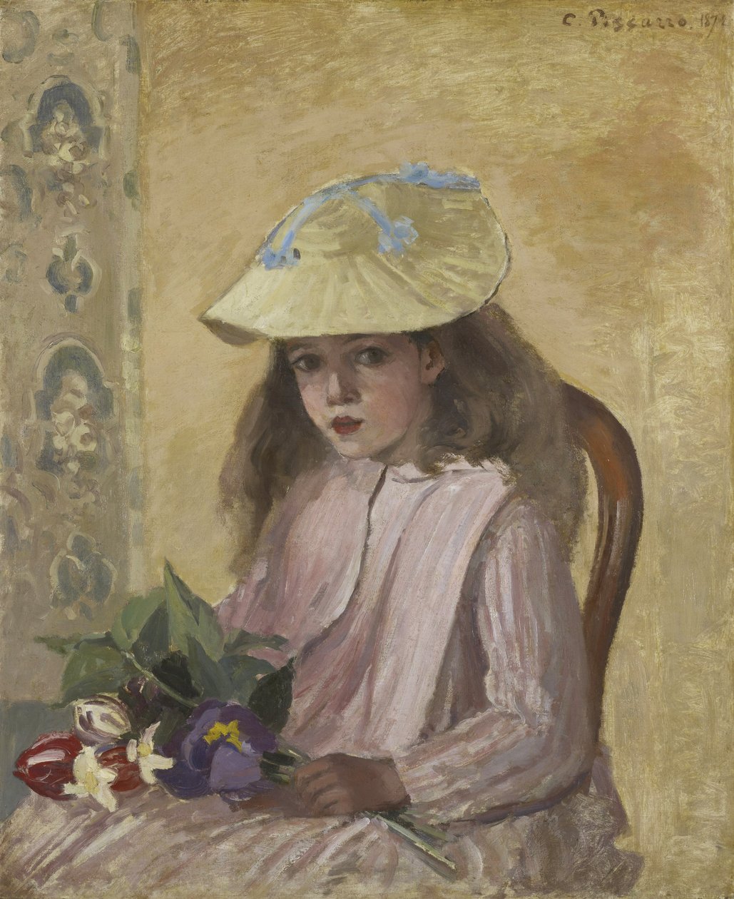 Retrato de la hija del artista, 1872 de Camille Jacob Pissarro