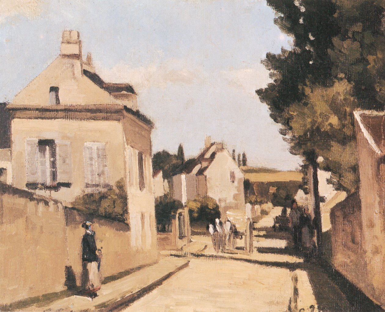 Rue Hermitage, Pontoise de Camille Jacob Pissarro
