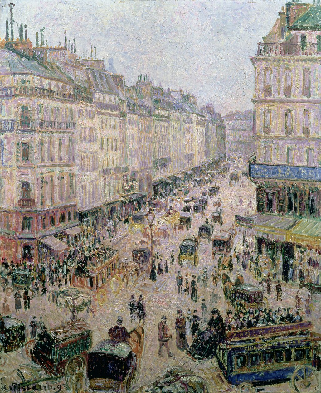 Rue Saint-Lazare, París, clima brillante, 1893 de Camille Jacob Pissarro