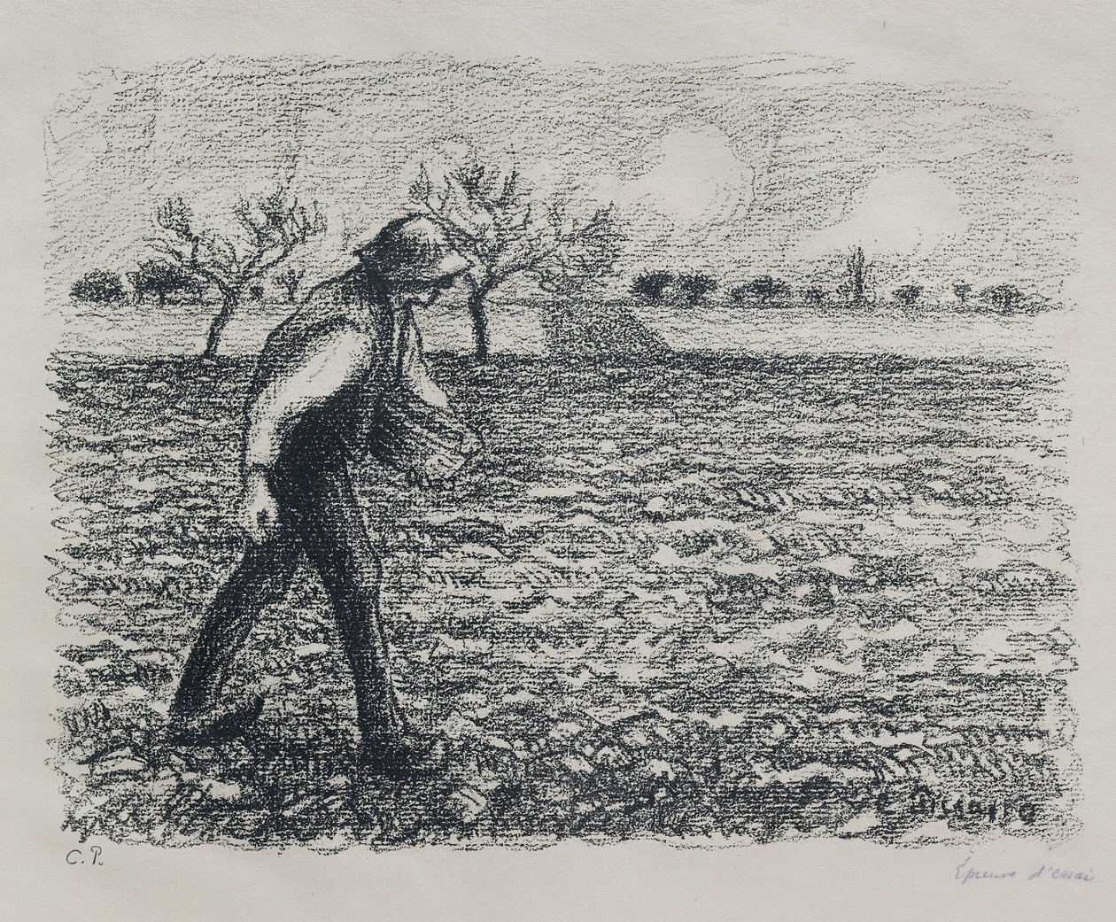 Sembrador, 1896 de Camille Jacob Pissarro