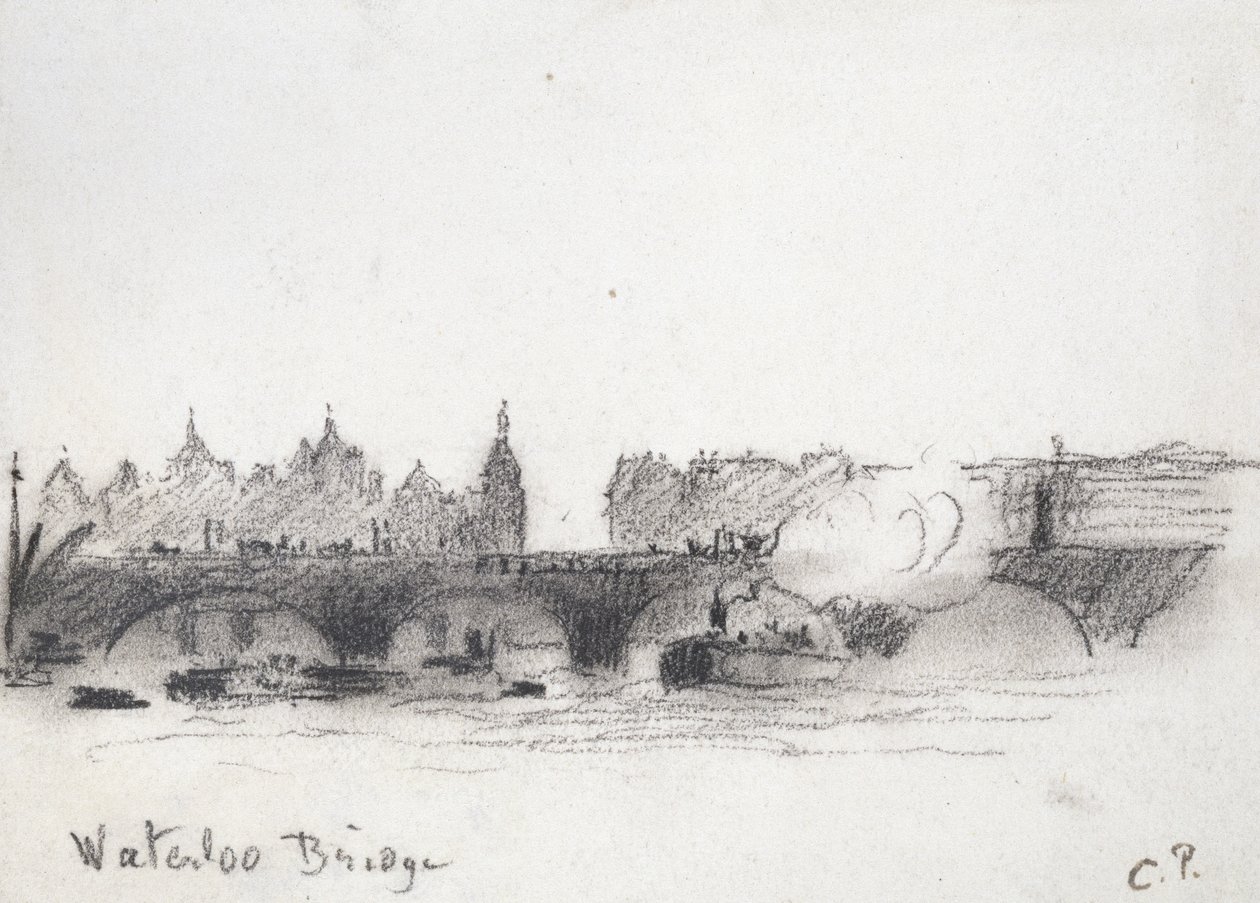 Estudio del Puente de Waterloo de Camille Jacob Pissarro