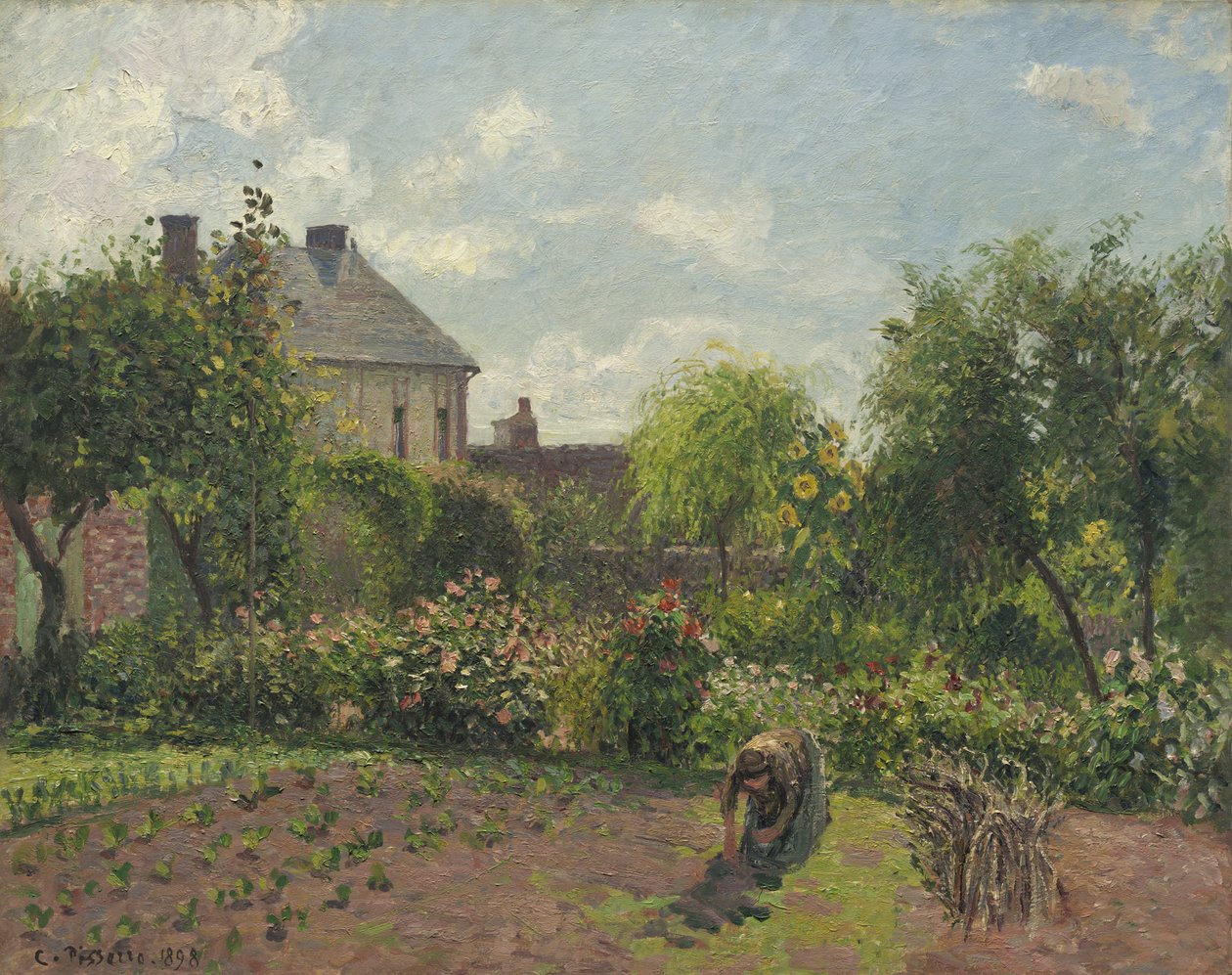El jardín del artista en Eragny, 1898 de Camille Jacob Pissarro