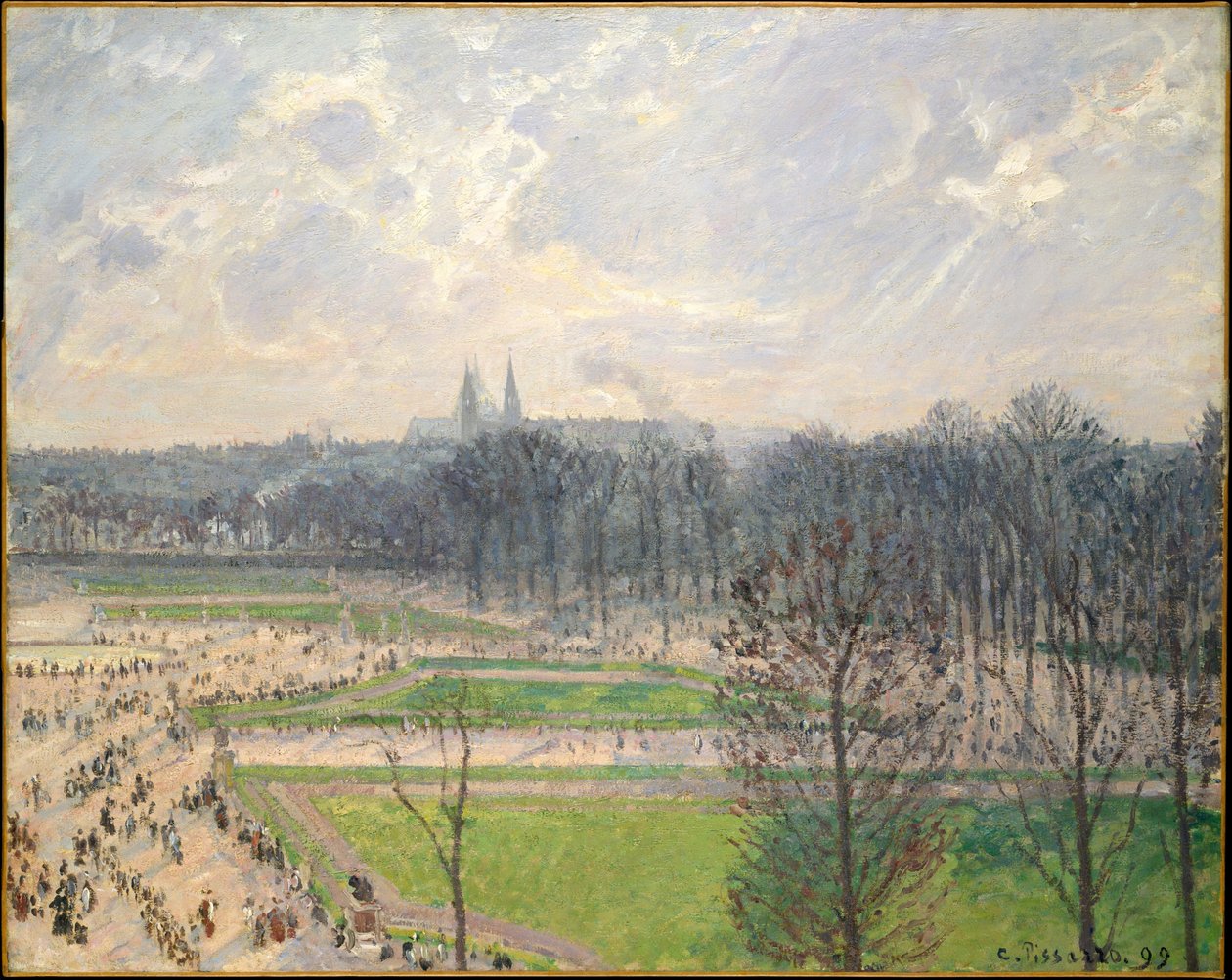 El jardín de las Tullerías en una tarde de invierno de Camille Jacob Pissarro