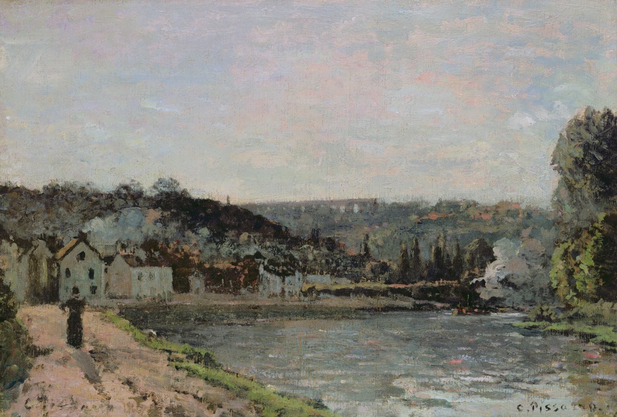 El Sena en Bougival, 1871 de Camille Jacob Pissarro