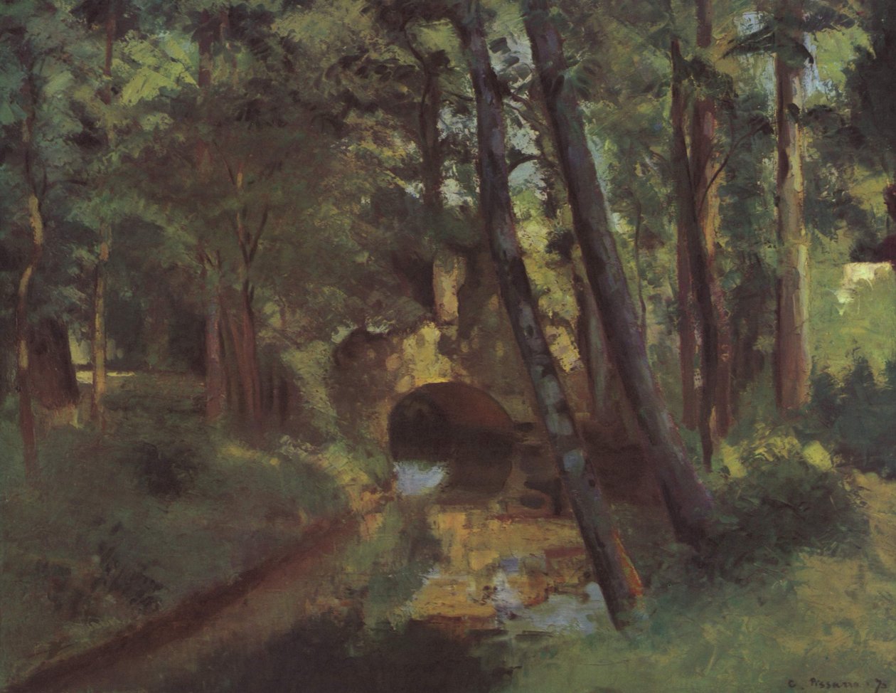 El pequeño puente, Pontoise de Camille Jacob Pissarro